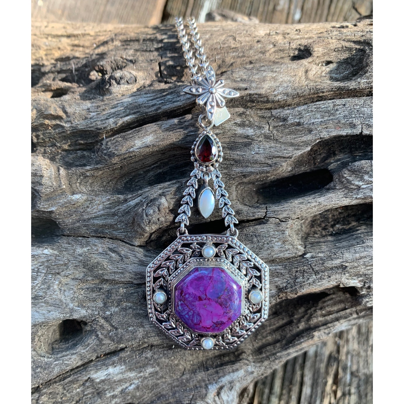 Nicky Butler Limited Edition 27250 Sterling Silver Multi Stone Necklace 149$